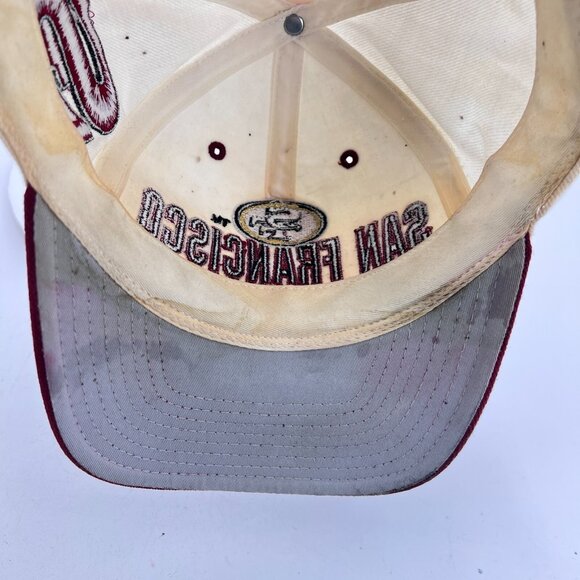 San Francisco 49ers Champion by the Bay NFL One Fits Red White Snapback Hat Cap - Picture 7 of 9